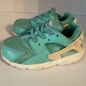 Nike Huarache Run Sparkle TD 'Tropical Twist' Toddler Girls Size 7 / 7c